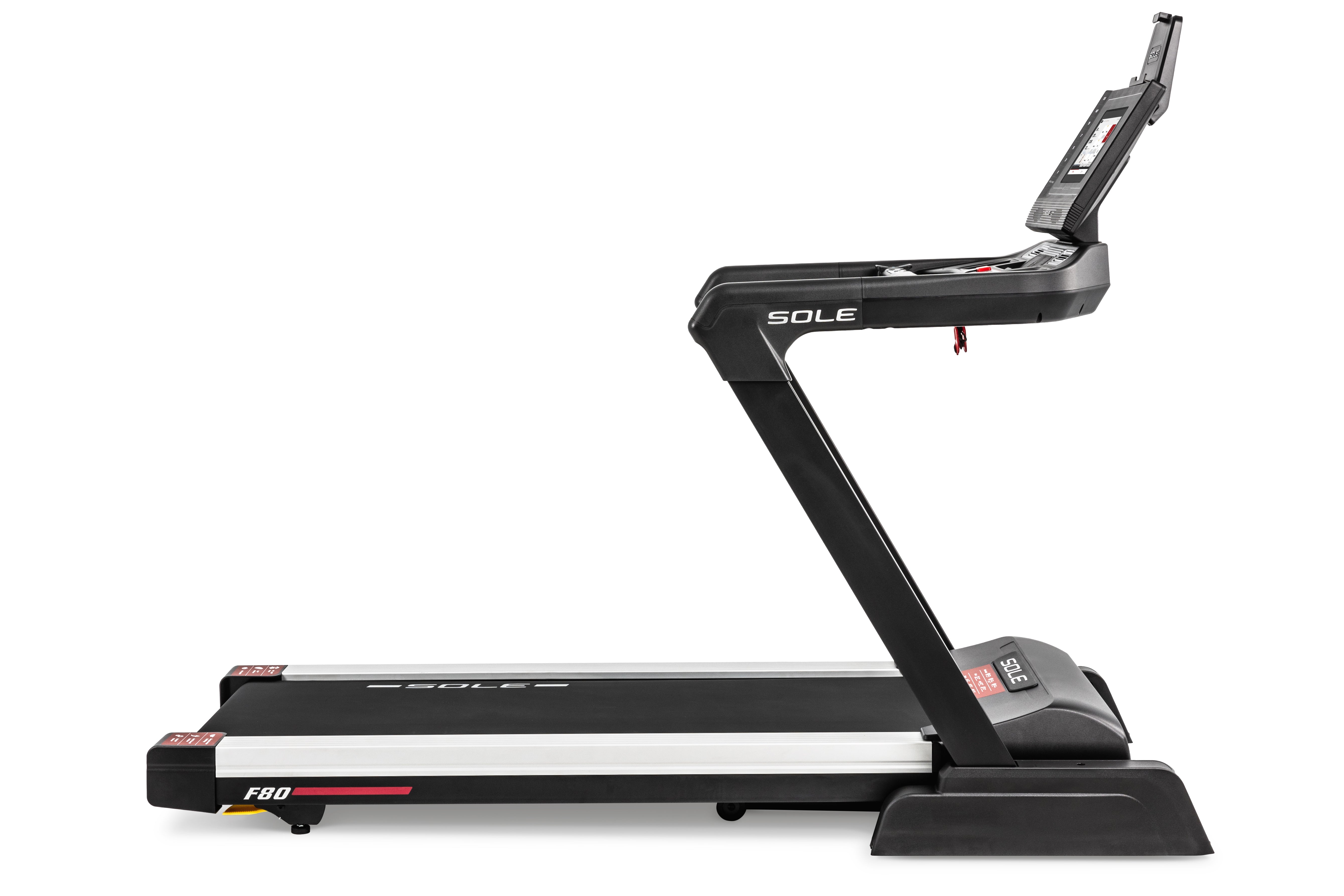 Sole F80 Treadmill side view.