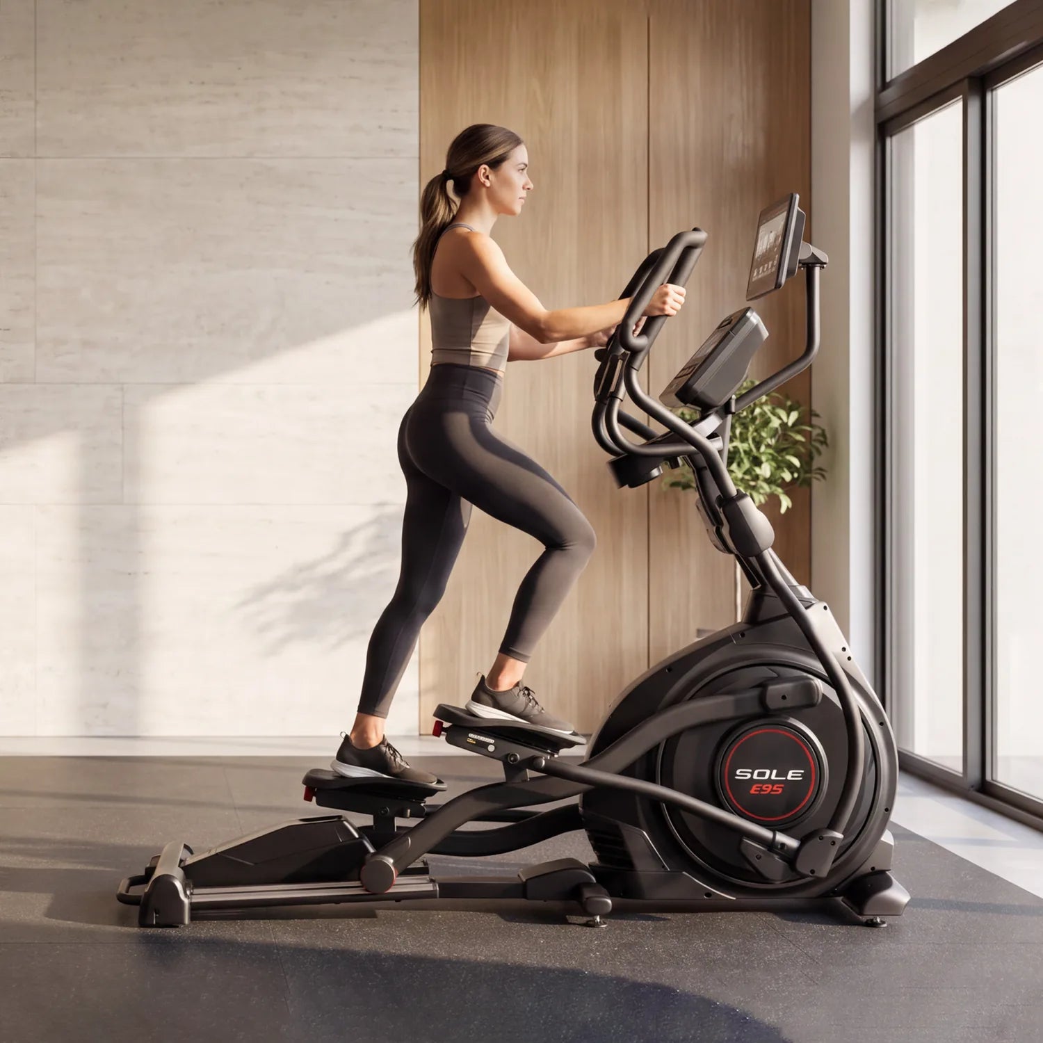 SOLE E95 Elliptical in a home setting