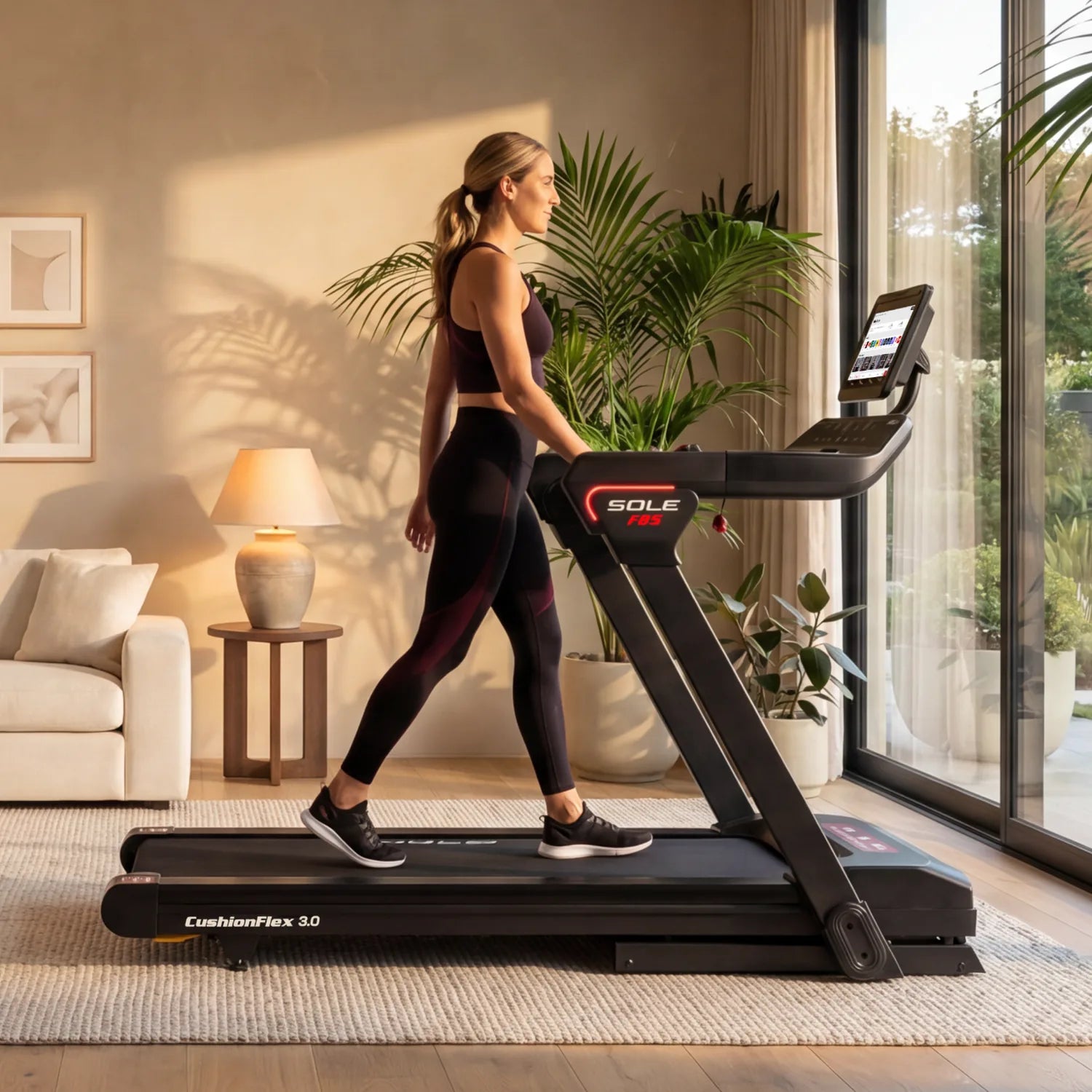 SOLE F85 Treadmill in a home setting