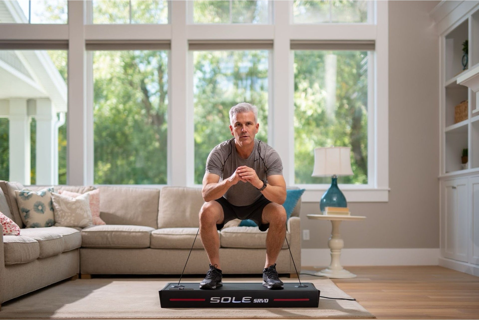 senior fitness squat setup