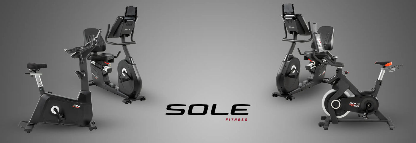 a pair of exercise machines