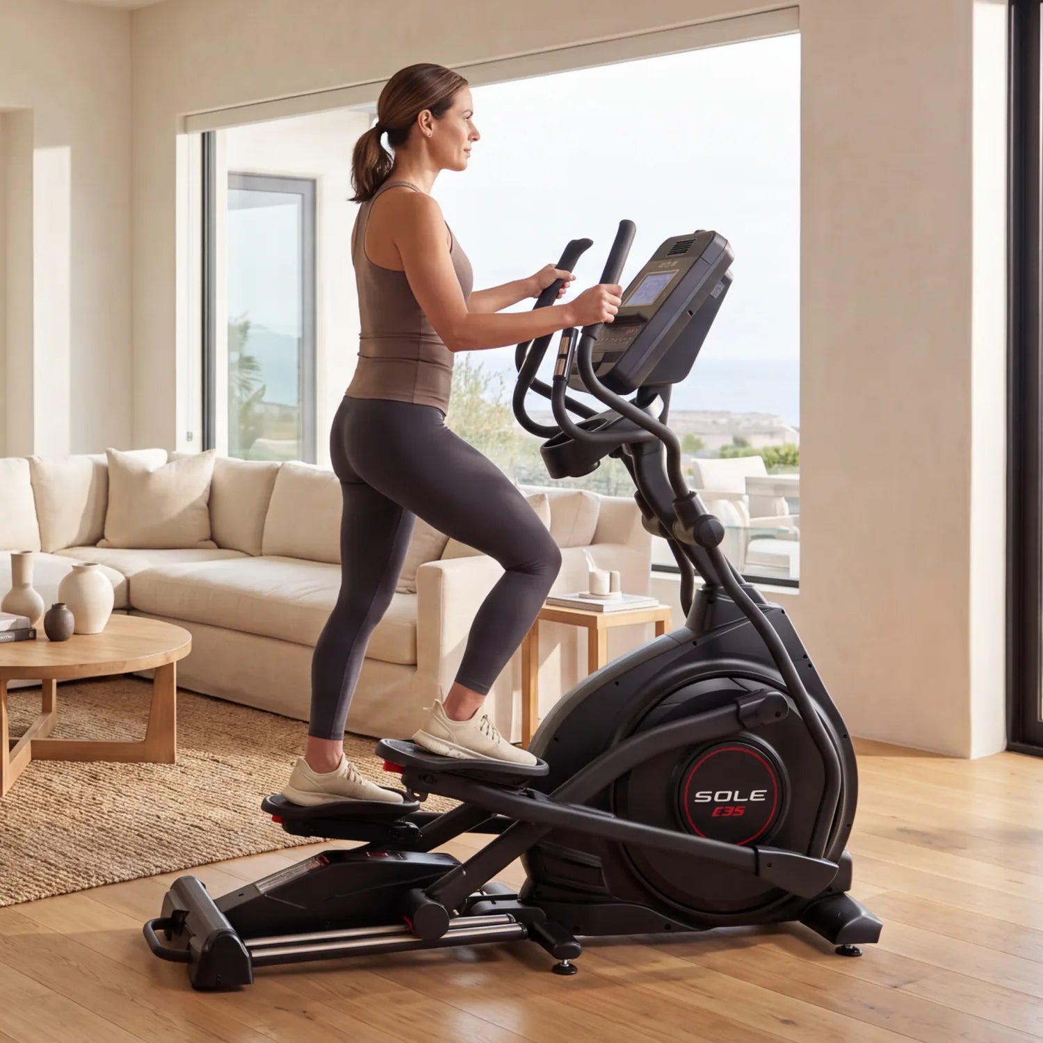 SOLE E35 Elliptical in a home setting